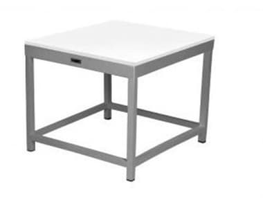 Source Outdoor Furniture Delano Aluminum 24'' Square Duraboard Top End Table SCSF3209303DB