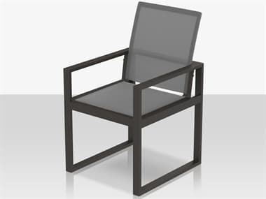 Source Outdoor Furniture Iconic Aluminum Sling Highback Dining Arm Chair SCSF3217170