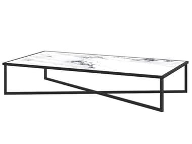 Source Outdoor Furniture Iconic Aluminum Large 74''W x 38''D Rectangular Coffee Table SCSF3217311