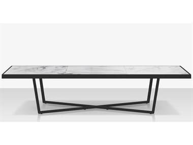 Source Outdoor Furniture Iconic Porcelain 143''W x 49''D Rectangular Triple Tile Dining Table Top SCSF3217316