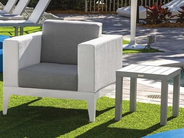 Source Outdoor Furniture South Beach Aluminum Cushion Lounge Set SCSOUTHBLNGSET2