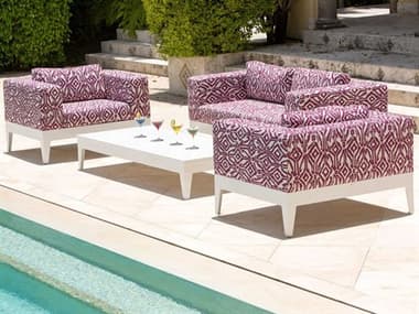 Source Outdoor Furniture South Beach Aluminum Cushion Lounge Set SCSOUTHBLNGSET5