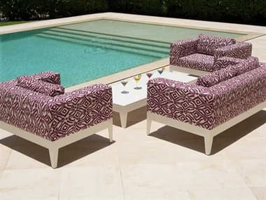 Source Outdoor Furniture South Beach Aluminum Cushion Lounge Set SCSOUTHBLNGSET6