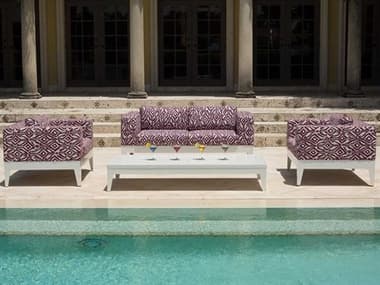 Source Outdoor Furniture South Beach Aluminum Cushion Lounge Set SCSOUTHBLNGSET8