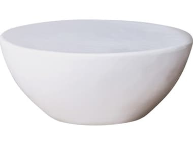 Seasonal Living Ceramic Snow White Bowness 39'' Round Coffee Table SEA308FT293P2SW