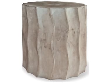 Seasonal Living Perpetual Slate Gray  Wave 16'' Wide Round Short Accent Table SEA501FT052P2GS