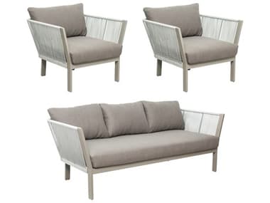 Seasonal Living Archipelago Light Gray Aluminum St. Helena Furniture Group Set (Price Includes 3) SEA620FT014P2LGDG