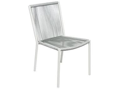 Seasonal Living Archipelago Coconut White Aluminum Stockholm Dining Side Chair Set (Price Includes 2) SEA620FT041P2CWD