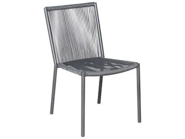 Seasonal Living Archipelago Dark Gray Aluminum Stockholm Dining Side Chair Set (Price Includes 2) SEA620FT041P2DGP
