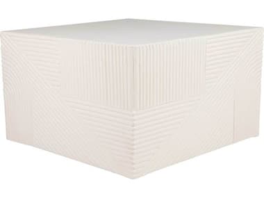 Seasonal Living Provenance Ceramic Sand Matte Serenity Textured 24'' Square Side Table SEAC30803035