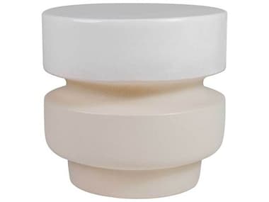 Seasonal Living Provenance Ceramic Mist Gloss/Sand Matte Balance Stool/16'' Round Accent Table SEAC3080402235