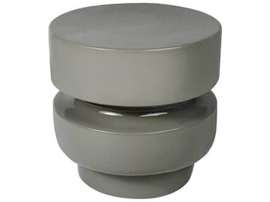 Seasonal Living Provenance Ceramic Sage Gloss Balance Stool/16'' Round Accent Table SEAC30804023