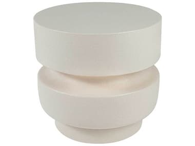 Seasonal Living Provenance Ceramic Sand Matte Balance Stool/16'' Round Accent Table SEAC30804035