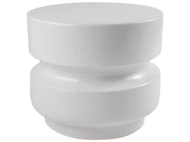 Seasonal Living Provenance Ceramic Linen Semigloss Balance Stool/18'' Round Accent Table SEAC30804534