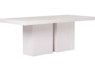 Seasonal Living Perpetual Tama Ivory White  79''W x 35''D Rectangle Double Pedestal Dining Table SEAP5019923142