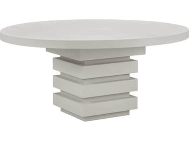 Seasonal Living Provenance Fiber Reinforced Polymer Limestone Meditation 66'' Wide Round Dining Table SEAS1568714771