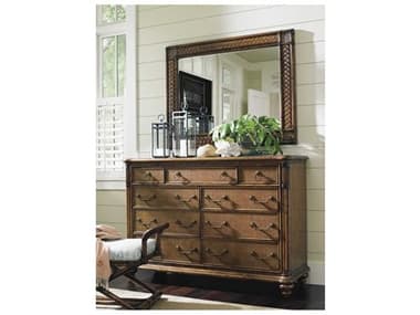 Tommy Bahama Bali Hai Double Dresser and Wall Mirror SET593222205SET