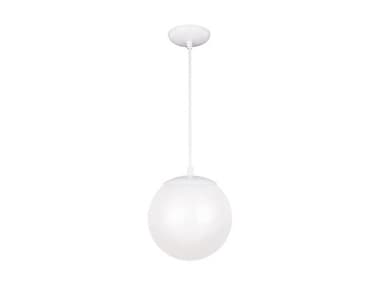 Sea Gull Lighting Leo - Hanging Globe White One-Light 8'' Wide Glass Mini Pendant SGL601815