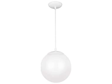 Sea Gull Lighting Leo - Hanging Globe White One-Light 10'' Wide Glass Mini Pendant SGL602015