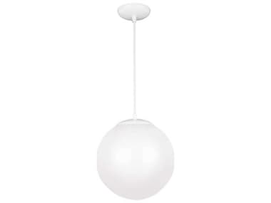 Sea Gull Lighting Leo - Hanging Globe White One-Light 14'' Wide Glass Pendant SGL602415