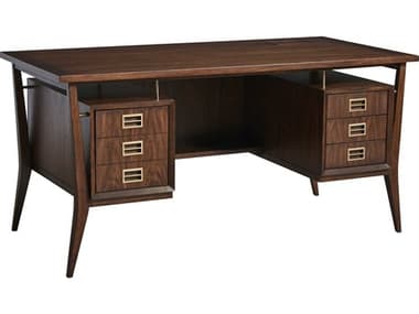 Sligh Studio Designs 60&quot; Rich Brown Walnut Wood Writing Desk SH04100MC410