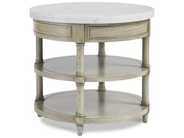 Sherrill Occasional Fox Hollow Round Marble End Table SHO245930