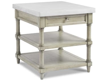 Sherrill Occasional Fox Hollow Rectangular Marble End Table SHO245970