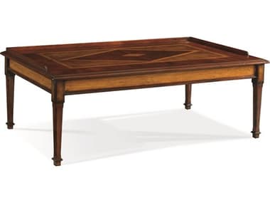 Sherrill Occasional Masterpiece Estate 48" Rectangular Wood Hand Planed Antique Mahogany Cocktail Table SHO960614