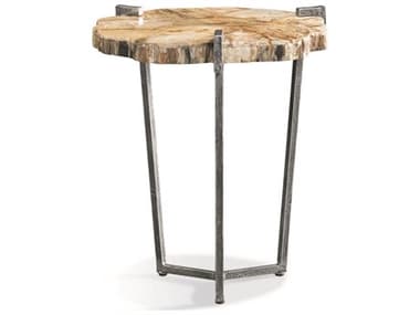 Sherrill Occasional Masterpiece Earth And Sea 18" Wood Natural Polished Accent Table SHO964108