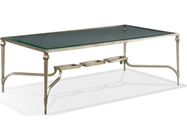 Sherrill Occasional Masterpiece Infinity Chainlink 54" Rectangular Glass Platinum Cocktail Table SHO964852
