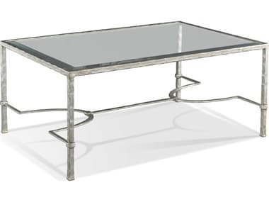 Sherrill Occasional Masterpiece Trifecta 40" Rectangular Glass Nickel Leaf Cocktail Table SHO965116N