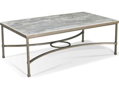 Sherrill Occasional Masterpiece Eclipse 50&quot; Rectangular Stone Onyx Platinum Leaf Cocktail Table SHO965885