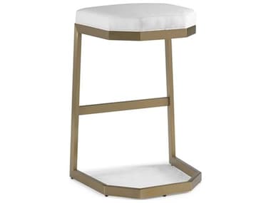 Sherrill Occasional Masterpiece Champagne Gold Leather Upholstered Bar Stool SHO967097