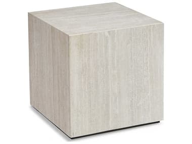 Sherrill Occasional Masterpiece Berto 18" Square Marble Grey Silver Coffee Table SHO969485