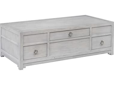 Sherrill Occasional Chesterfield 52" Rectangular Wood Grey Breeze Pewter Hardware Cocktail Table SHO969492