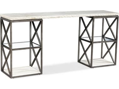 Sherrill Occasional Masterpiece Eight X  68" Rectangular Marble Dark Pewter Console Table SHO970635