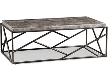 Sherrill Occasional Cullet 48" Rectangular Marble Gunmetal Cocktail Table SHO970650