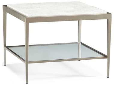 Sherrill Occasional Masterpiece Amelia 24" Square Marble Light Champagne Cocktail Table SHO970662