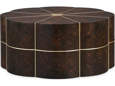 Sherrill Occasional Voyage Maison Flora 38&quot; Round Wood Walnut Cocktail Table SHOVMA302