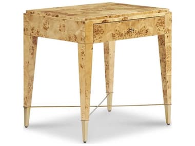 Sherrill Occasional Voyage Maison Ellie 26" Rectangular Wood Bleached Burl Aged Gold End Table SHOVMA307