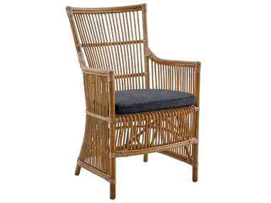 Sika Design Originals Antique Wicker Cushion Dining Chair in Youtoo Dark Grey SIKKIT1005AA636