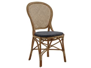 Sika Design Originals Antique Wicker Cushion Dining Chair in Youtoo Dark Grey SIKKIT1006AA636