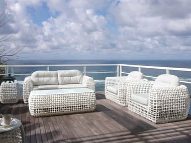Skyline Design Dynasty White Mushroom Aluminum Cushion Lounge Set SK22383WMNP5PC