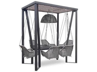 Skyline Design Horizon Aluminum; Rope Aluminum Dining Set SK23559ALU