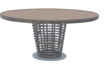 Skyline Design Ruby Kubu Mushroom Aluminum Round Dining Table SK23672KMNPGL