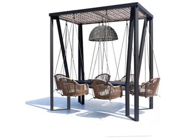 Skyline Design Horizon Aluminum; Rope Aluminum Dining Set SK23832ALU