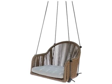 Skyline Design Calixto Brown; Nigerian Twist Hyancin Aluminum Cushion Swing SK23832HCNTH