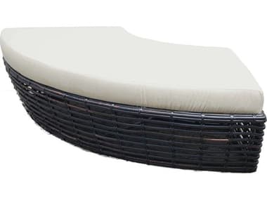Skyline Design Halo Black Mushroom Aluminum Cushion Bench SK84887BMNP