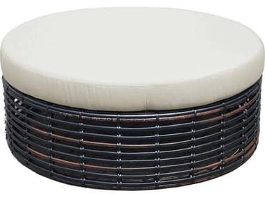 Skyline Design Halo Black Mushroom Aluminum Cushion Ottoman SK84889BMNP