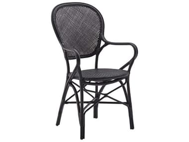Sika Indoor Originals Rossini Rattan Black Arm Dining Chair SKA1007S